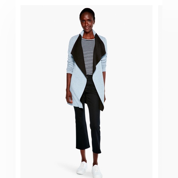 Nic & Zoe Lounge Around Jacket, Blue and Black, long sleeve, size L - Picture 3 of 11